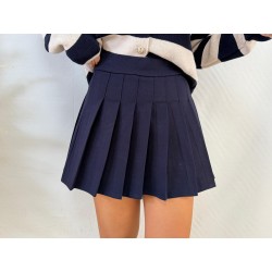 Falda pantalón tablas azul