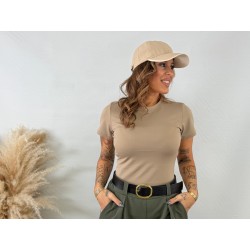 Camiseta licra taupe