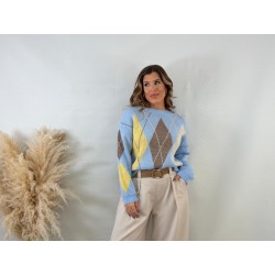 Jersey rombo celeste