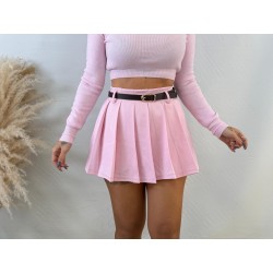 Falda pantalón tablas rosa