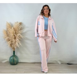 Chándal raya rosa