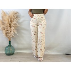 Vaquero estampado beige