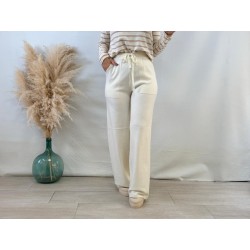 Pantalón punto crema