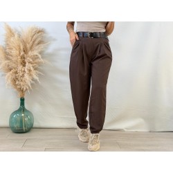 Pantalón cinturón marrón
