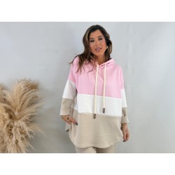 Sudadera Maxi tricolor