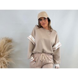 Sudadera volantes rayas