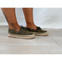 Mocasín esparto verde
