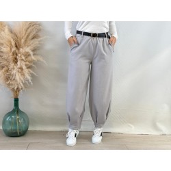 Pantalón cinturón gris