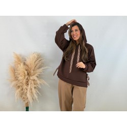 Sudadera print marrón