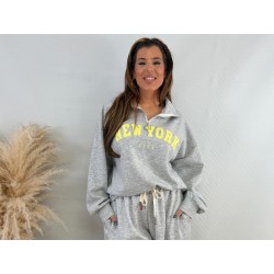 Sudadera New York gris