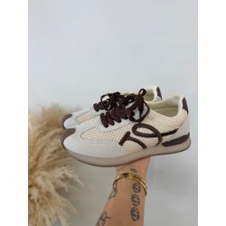 Zapatillas taupe/marrón