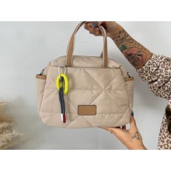 Bolso nylon beige