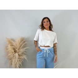 Camiseta hombreras blanca