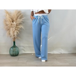 Pantalón sport cintura celeste