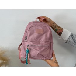 Mochila nylon rosa