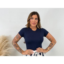 Camiseta manga corta azul