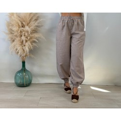 Pantalón jogger lino