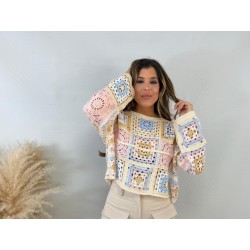 Jersey crochet pastel