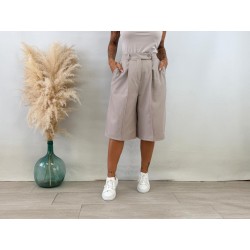 Bermuda pinza taupe