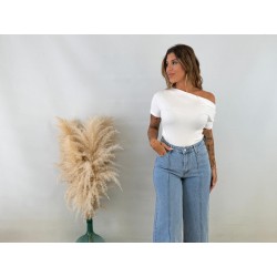 Camiseta asimétrica blanca