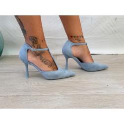 Zapatos pico celeste
