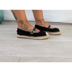 Zapatos esparto negro