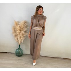 Conjunto gasa taupe
