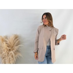 Blazer botones taupe