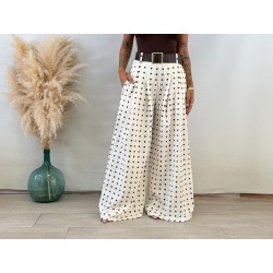 Pantalón lunares marrón