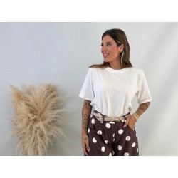 Camiseta hombreras blanca