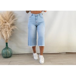 Bermuda vaquero flecos