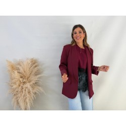Blazer forro burdeos