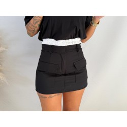 Falda pantalón cintura negra