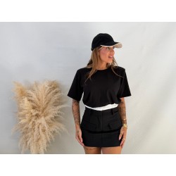 Camiseta hombrearas negra