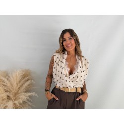 Camisa encaje lunares