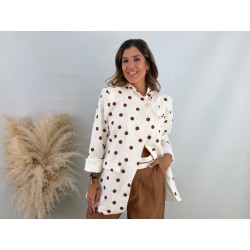 Blazer botón lunares