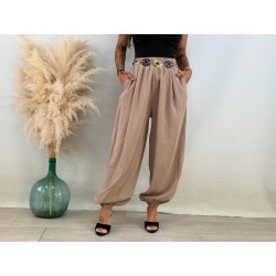Pantalón aladin pinza camel