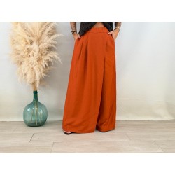 Pantalón pañuelo teja