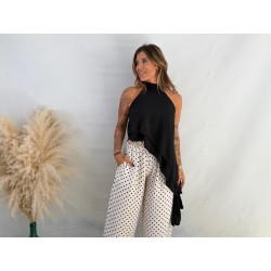 Camisa volante negra