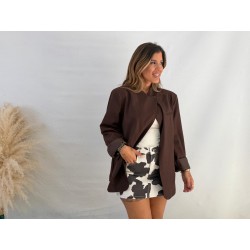 Blazer botón marrón