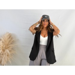 Chaleco botón negro