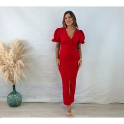 Vestido globo rojo