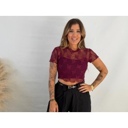 Top con camiseta encaje...