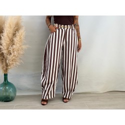 Pantalón balloon rayas