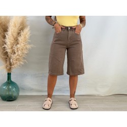 Bermuda vaquera marrón