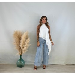 Camisa volante blanca