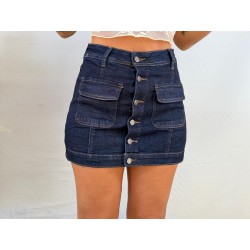 Falda pantalón vaquera oscuro