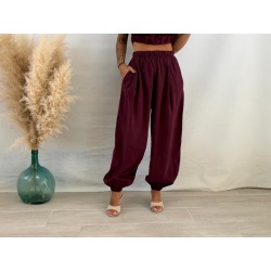 Pantalón aladin burdeos