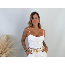 Corset encaje blanca