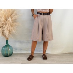 Bermuda cinturón taupe
